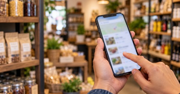 Teléfono en un pequeño comercio genérico, imagen ilustrativa de un directorio digital